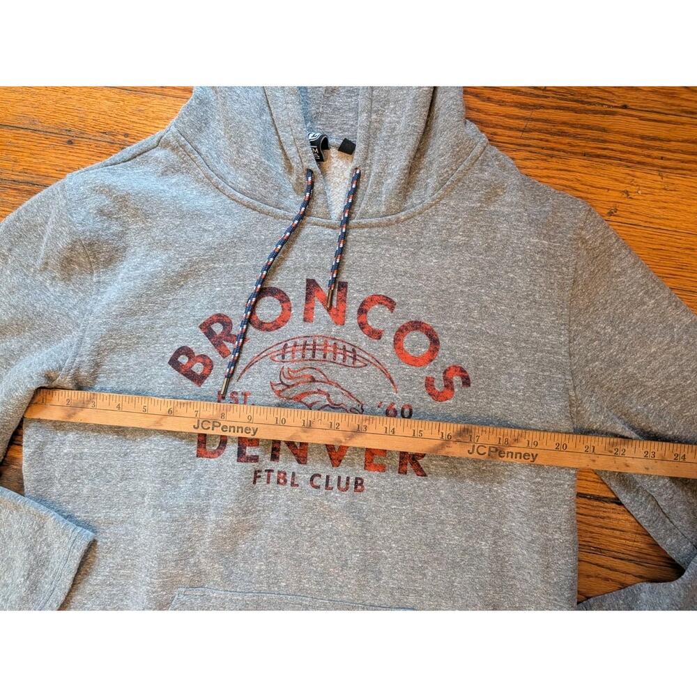 Denver Broncos Hoodie Sweatshirt Men's Large Gray - Picture 4 of 8